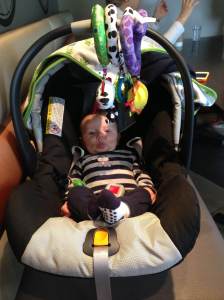 At least I think he remained empty diapered. 