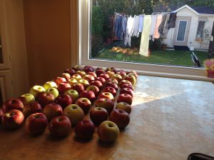 Make sure you put your laundry out before you start baking.
