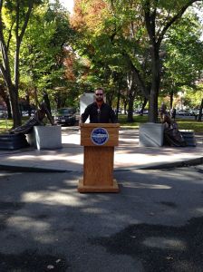 I was asked to give a speech on the rights of women and minorities.