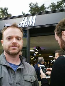 H&M (Haggart and Manners) - me and Steve in front of one our retail stores.